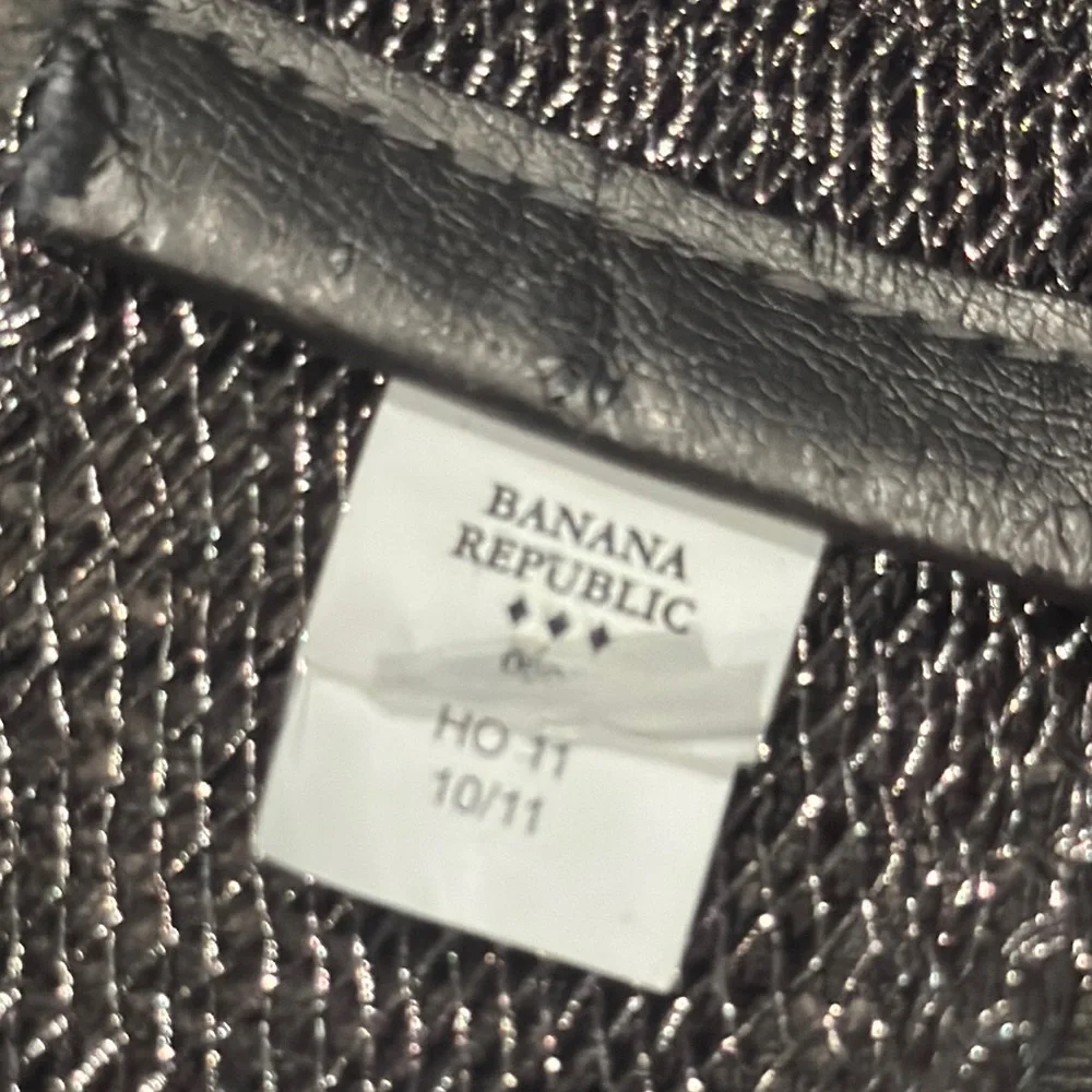 Authentic Banana Republic designer wide silver gunmetal shimmer mesh belt sz S/M